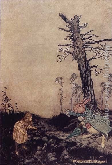 Arthur Rackham Alice in Wonderland Down the Rabbit Hole